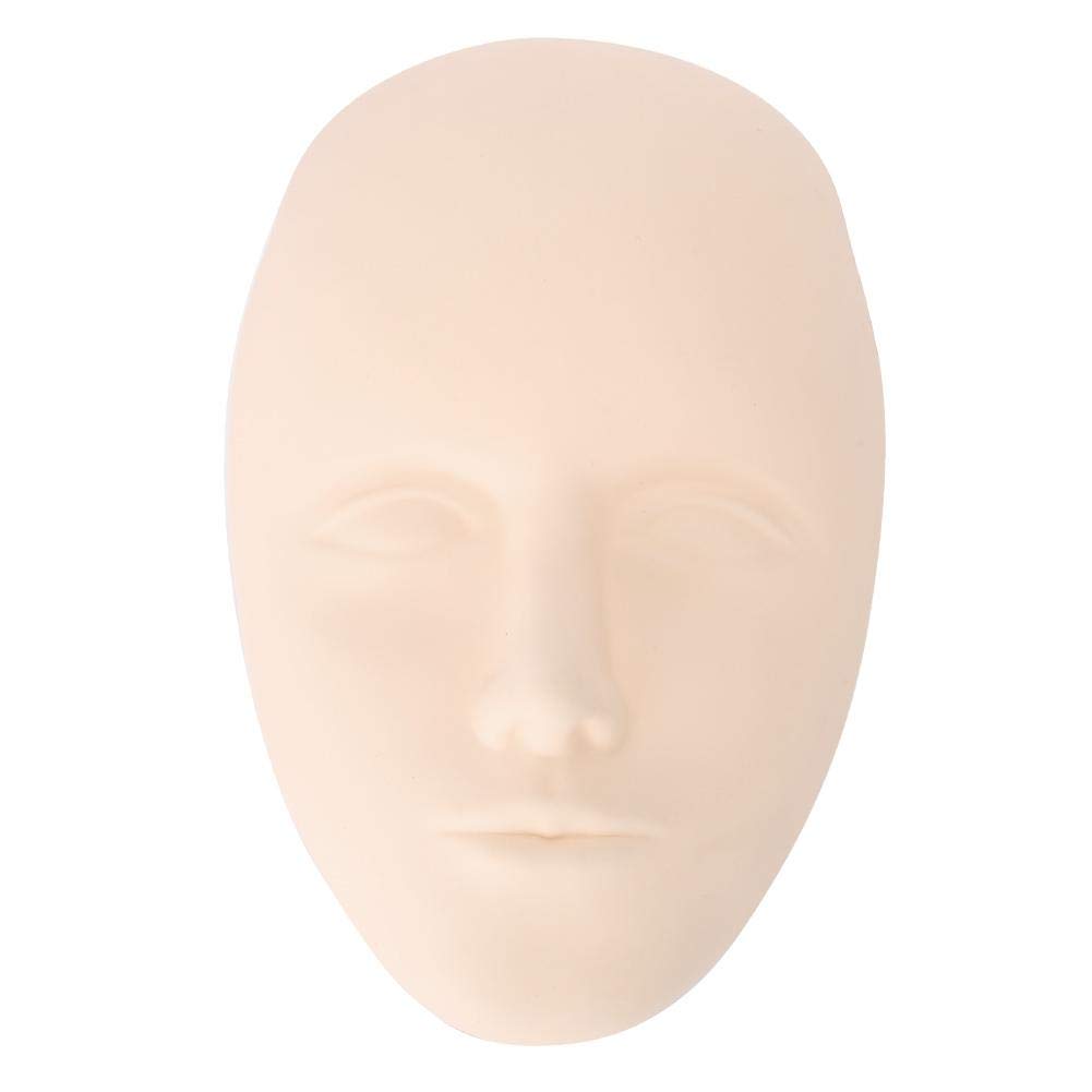 Sonew Training Mannequin Head, Tattoo Mannequin Training Eyelash Extensions, 5D Tattoo Practice Permanent Makeup Microblading Eyebrow Lip Training Silicone Fake Skin(#02)