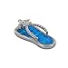 Sterling Silver Synthetic Blue Opal Flip Flop Pendant Necklace, 18