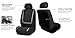 FH Group Automotive Seat Covers Trendy Corduroy Bucket Full Set with Gift- Universal Fit for Cars Trucks and SUVs (Black/Gray) FB032115