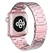 iiteeology Compatible for Apple Watch Band 38mm 40mm, Upgraded Version Solid Slim Metal iWatch Strap for Apple Watch Series 4/3/2/1 Pink Rose Gold Women