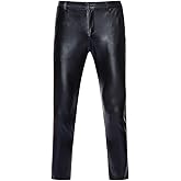 NewL Mens Night Club Skinny Shiny Gold Coated Metallic Pants Stage Perform Singer Disco Trousers