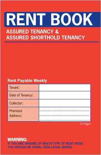 Rent Book 16 Page Assured Tenancy & Assured Shorthold Tenanacy Book (C237)