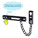 Alise FD9000-B Stainless Steel Chain Door Guard with Spring Anti-Theft Press Lock,Matte Black
