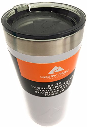 Ozark Trail 20-Ounce Double-Wall, Vacuum-Sealed Tumbler (1, White)