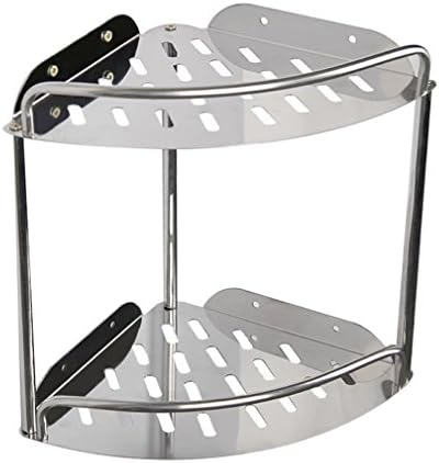 Petrichorwa Stainless Steel Hanging Shower Bathroom Chrome Caddy Storage Shelf Mount Modern Hanging Shower Caddy (Sliver)