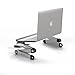 Pwr+ Portable Laptop-Table-Stand with Mouse Pad Fully Adjustable-Ergonomic Mount-Ultrabook-Macbook Light Weight Aluminum-Silver Bed Tray Desk Book Fans Up to 17