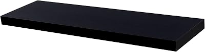 Harbour Housewares Modern Floating Wall Shelf 100cm Black