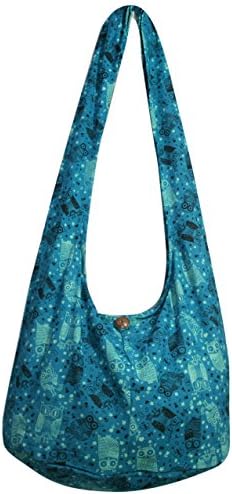 Tonka Hippie Hobo Boho Owl Cute Crossbody Handbags Messenger Bag Beach Bags Purse (Green Turquoise)