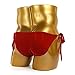 WenMei String Bikini Thong Briefs Milk Silk Side Tie Men's Underwear (Red)