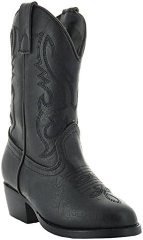 Country Love Little Rancher Kids Cowboy Boots K101-1001 (13, Black)