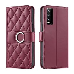 Lucyliy Compatible with vivo Y20S Case Flip PU