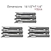 Hisencn 3pack Stainless Heat Plate Shield Tent BBQ Burner Cover Flame Tamer Deflector Diffuser Replacement Parts for Vermont Castings VM400, Jenn-Air JA460, JA580 Gas Grill Models 14 1/2 x 7 1/4 inch