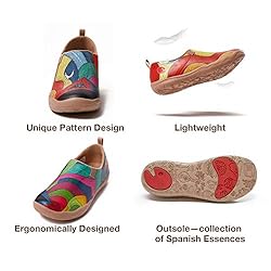 UIN Women's Walking Travel Shoes Slip On Microfiber