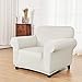 CHUN YI Stretch Sofa Slipcovers 1-Piece Couch Cover Furniture Protector Arm Chair Loveseat Coat Soft High Elastic Material, Checks Spandex Rhombus Fabric(Small,Cream White)
