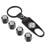 CzlpV Black Car Wheel Tire Valve Caps Tyre Stem Air Caps Keychain Styling For Mercedes Benz