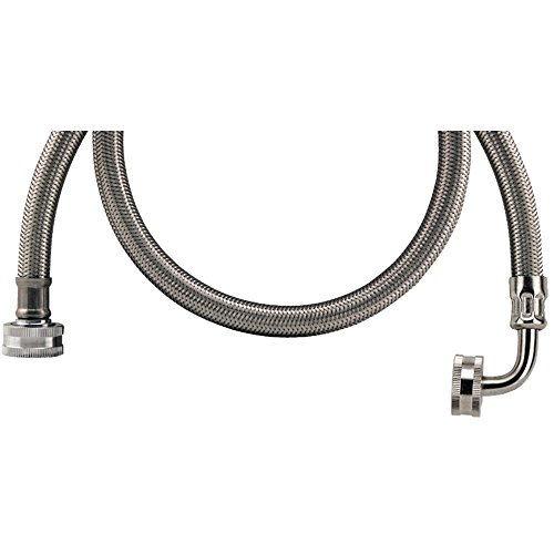 Certified Appliance Accessories WM60SSL Braided Stainless Steel Washing Machine Hose with Elbow (5ft)