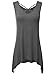 R-Jun Women Sexy V-Neck Top Flowy Casual Loose Tank Tops Summer Sleeveless Comfy Solid Basic Tunic