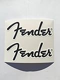 2 Fender Guitar Decals Straight by SBDdecals.com
