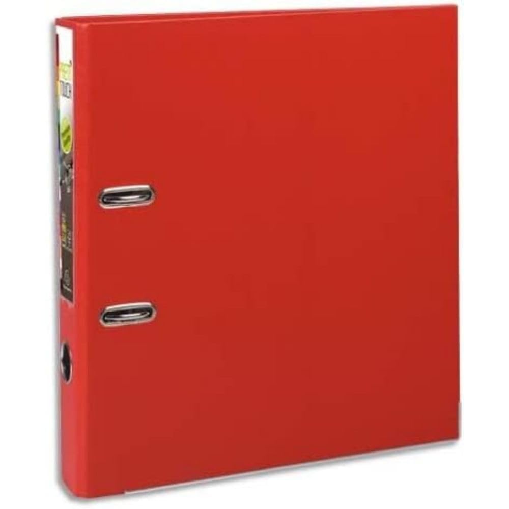 Exacompta - Ref 53345E - Prem'Touch PP Lever Arch File - 320 x 300mm in Size, 2 Rings, Can Hold A4+ Documents, 80mm Spine, 80mm Rings, FSC-Certified - Red Cover