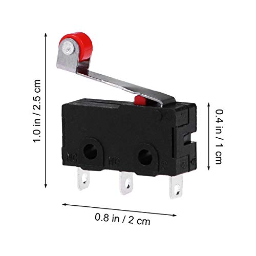 WINOMO Limit Switch Roller Lever Arm Micro Switch Normally Closed SPDT