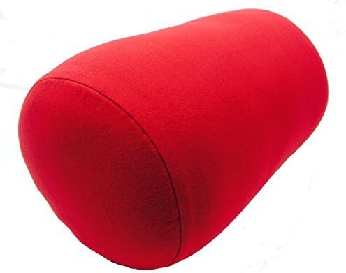 Microbead Cushie Roll Pillow 7 X 12 w/ Removable Cover (Red) by Cushie