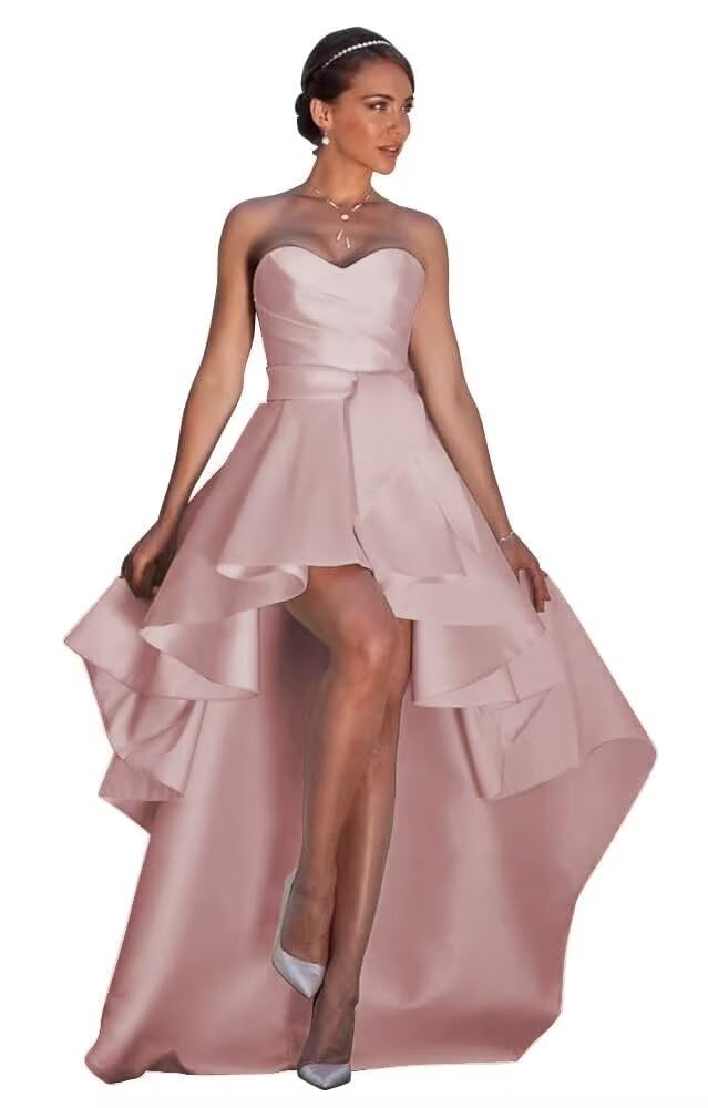 NLQ High Low Prom Dresses Sweetheart Strapless