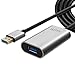 WEme USB 3.0 Active Extension Cable, 32 Feet 10 Meter USB 3.0 Extender Cord for Oculus VR, Xbox 360 Kinect, PlayStation with 5V2A Power Adapter, Aluminum primary