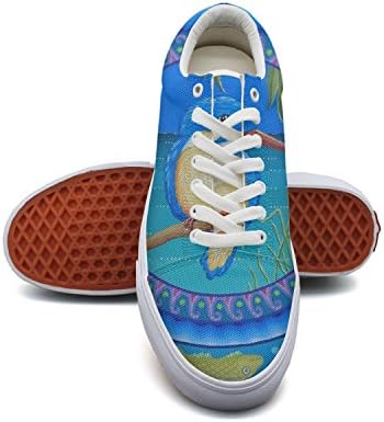 Kingfisher Mandala Fashion Canvas Sneaker Shoes For Womns 3D Printed Low Top Running Shoes