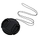 GTMax 55mm Black amera Plastic Snap On Lens Cap with Strap for Sony DSLR-A200, DSLR-A300, DSLR-A350 or SONY Alpha Kit lenses