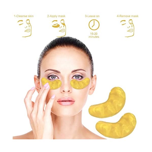 Infinitive-Beauty-10-x-Pack-New-Crystal-24K-Gold-Powder-Gel-Collagen-Eye-Mask-Masks-Sheet-Patch-Anti-Ageing-Aging-Remove-Bags-Dark-Circles-Puffiness-Skincare-Anti-Wrinkle-Moisturising-Moisture-Hydrati Infinitive Beauty - 10 x Pack New Crystal 24K Gold Powder Gel Collagen Eye Mask Masks Sheet Patch, Anti Ageing Aging…