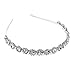 KLOUD City Fashion Bridal Rhinestone Crystal Headband Pageant Prom Tiny Flower Clear Beads Tiara Silver Tone