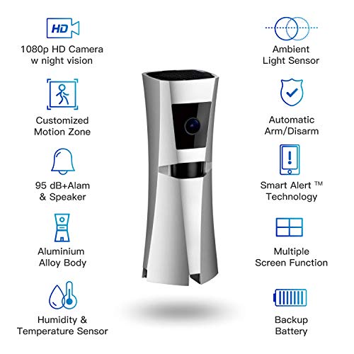 SENS8 Home Security Camera System with Alarm/Siren, 1080p Smart