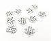Yansanido Pack of 10 Alloy Silver ''your first breath took mine away'' Round DIY Antique Message Charms Pendant for Making Bracelet and Necklace (your first breath took mine away)
