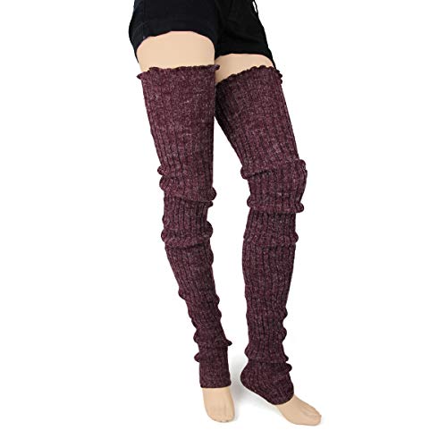 cable knit thigh highs