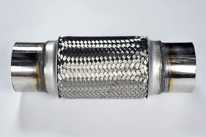 Rev9Power Rev9_FLEXPIPE-350X8-E; Mild Steel Exhaust Flex Pipe - 3.5" X 8" X 12"