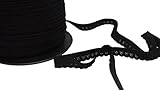 Porcelynne Black Decorative Lace Edge Picot Elastic - 5 Yards
