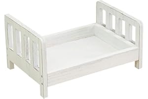 Newborn Photo Props - Wooden Bed Background Studio Crib, Removable DIY Baby Photography Accessories