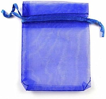 Organza Wedding Party Favor Bags- Package of 100 (4"x6", Navyblue)