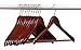 Home-it (24) Pack Solid Wood Clothes Hangers, Coat Hanger Mahogany Wooden Hangers