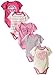 Nautica Baby-Girls Newborn 5 Pack Hearts Bodysuits, Assorted, 9 Months
