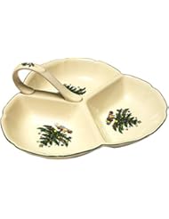 Nikko Ceramics Christmastime Three-Section Relish Tray