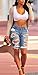 olrain Womens High Waist Ripped Hole Washed Distressed Short Jeans 16 Blue