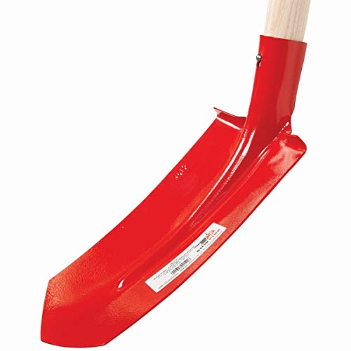SHW-FIRE | Kabelgrabenschaufel 30x16 cm mit Trittschutz, robuster Spezialstahl, Langer Eschenholzstiel, ideal für schmale Gräben, Schaufel für Drainagen & Kabelverlegung | Made in Germany