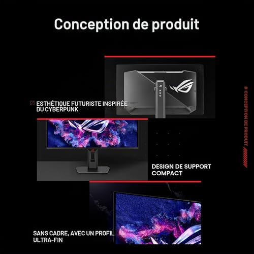 ROG Strix XG27AQDMES 27 Pouces 1440p 240Hz Écran PC Gamer OLED QD-OLED