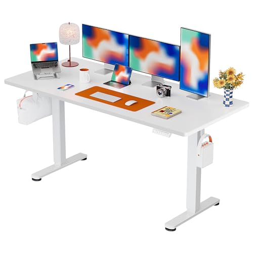 ErGear Höhenverstellbarer Schreibtisch 160x80cm 4-Speicher Geteilte Platte
