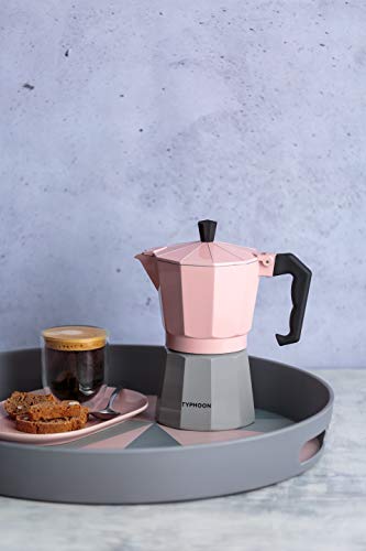 Typhoon Cafe Concept 1401.795 Espressokocher für 6 Tassen, Pink / Grau – Bild 4