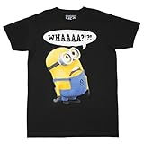 Despicable Me Whaaa Minion T-shirt (L, Black)