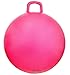 AppleRound Hippity Hoppity Jumping Ball with Pump, Bouncy Ball with Handle, 20in/50cm Diameter for Age 7-10, Kangaroo Bouncer, Space Hopper with Handle for Children, Plain Color (Pink)