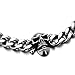 Mens Stainless Steel Curb Chain Skull Necklace Silver Color Gothic Style 30.3MM 22 inches