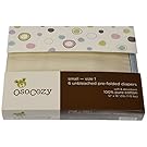 OsoCozy - Prefolds Unbleached Cloth Diapers, Size 1, 6 Count - Soft, Absorbent and Durable 100% Indian Cotton Natural Diapers For Infants - Highest Quality & Best-Selling Cloth Diapers Sold Online